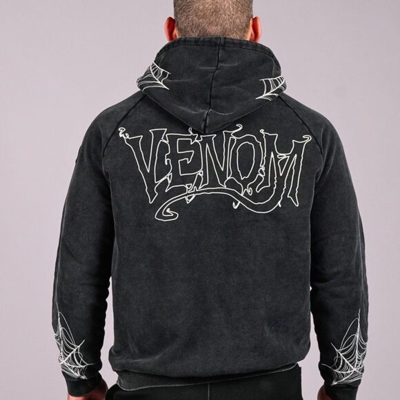 MARVEL VENOM Acid Wash Oversized Pullover hoodie black size 3X nwt - Picture 3 of 7